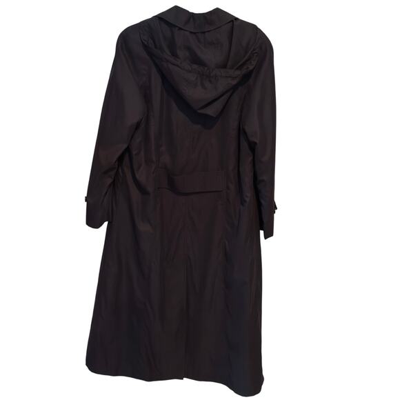 London Fog Black Classic Timeless Rain Lightweight Trench Coat Women's Size 6P - Picture 6 of 9